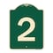 Signmission Designer Series Sign W/ Number 2, Green & Tan Heavy-Gauge Aluminum Sign, 24" x 18", G-1824-22897 A-DES-G-1824-22897 - alternate 1